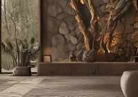 乐开智能电视机故障处理热线教大家☞别墅装修新潮流：石头画电视机背景墙，品味独特家居风格