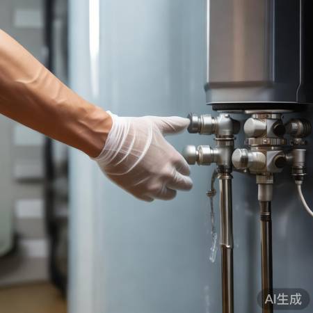 关闭进水阀,防烫伤