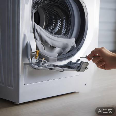 洗衣机底盖螺丝开启