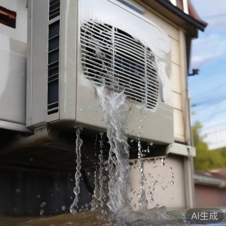 空调外机排水管老化破损