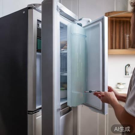 检查冰箱门与温度