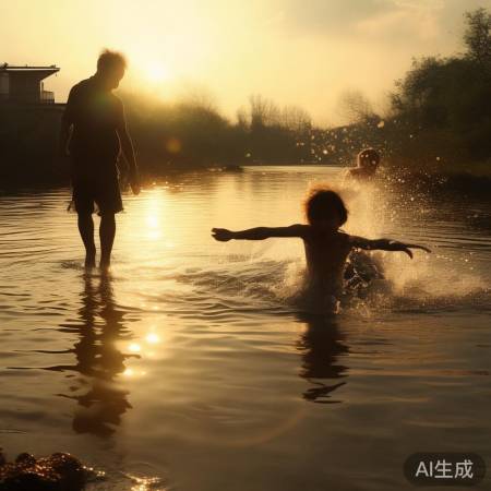 英勇小李河边救落水孩