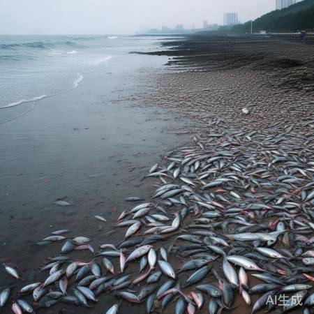 青岛海岸线大量死鱼触目惊心