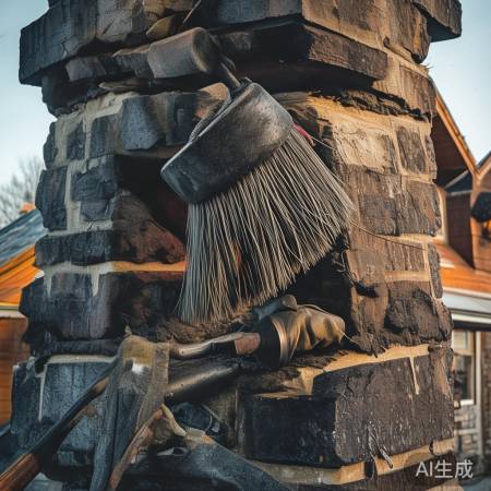 烟囱清洁工具，刷除灰尘杂物