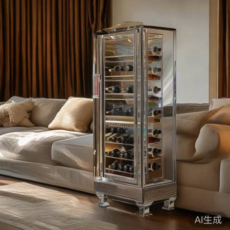 水晶红酒柜：自然舒适设计