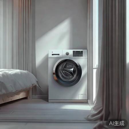 卧室角落洗衣机,注意保持距离